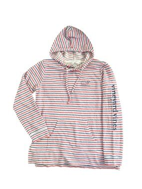 VINEYARD VINES➕Long Sleeve Patriotic Striped Whale Terry Hoodie